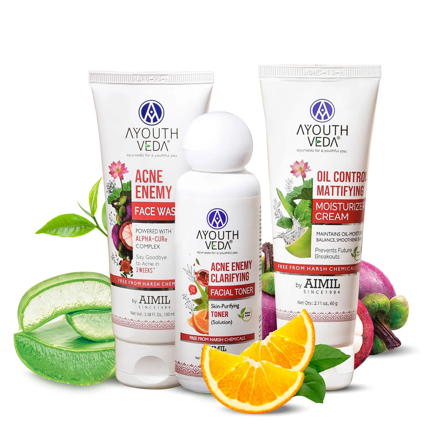 Anti Acne CTM Regimen | Acne face wash 100 ml , Acne Tonner 100ml Oil Control Cream 60g