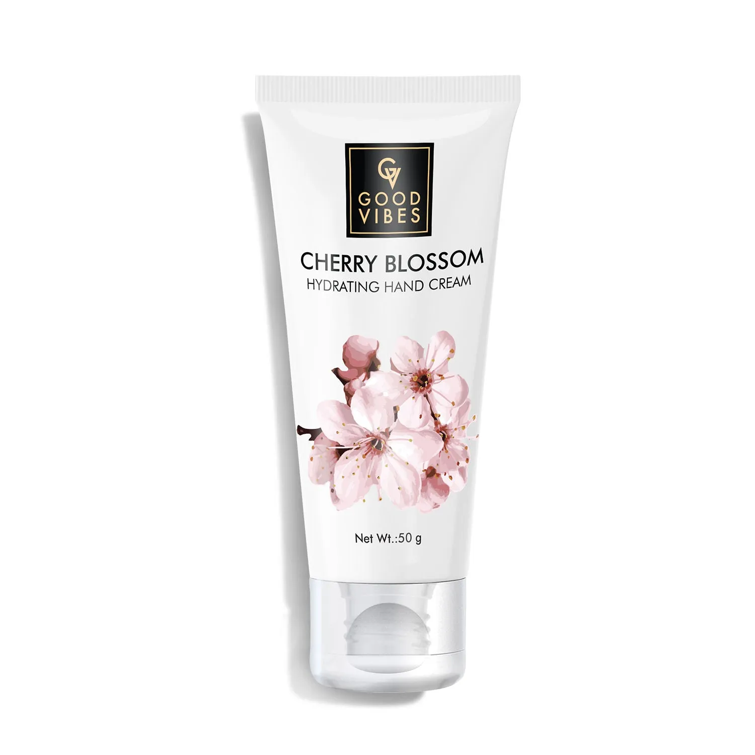 Good Vibes Cherry Blossom Softening Hand Cream | Hydrating, Lightweight, Moisturizing | No Parabens, No Sulphates, No Mineral (50 gm)