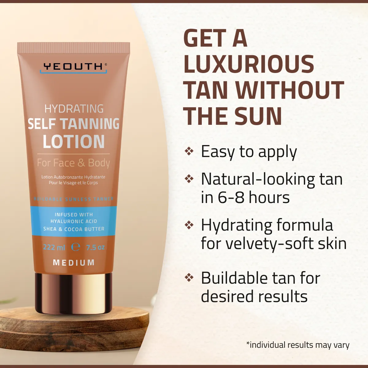 Hydrating Self Tanning Lotion for Face and Body