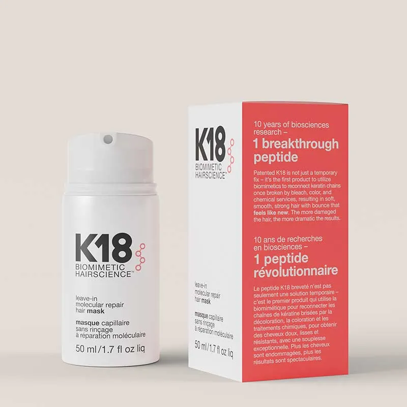 K18 Leave-in Molecular Repair Hair Mask   FREE Travel Size