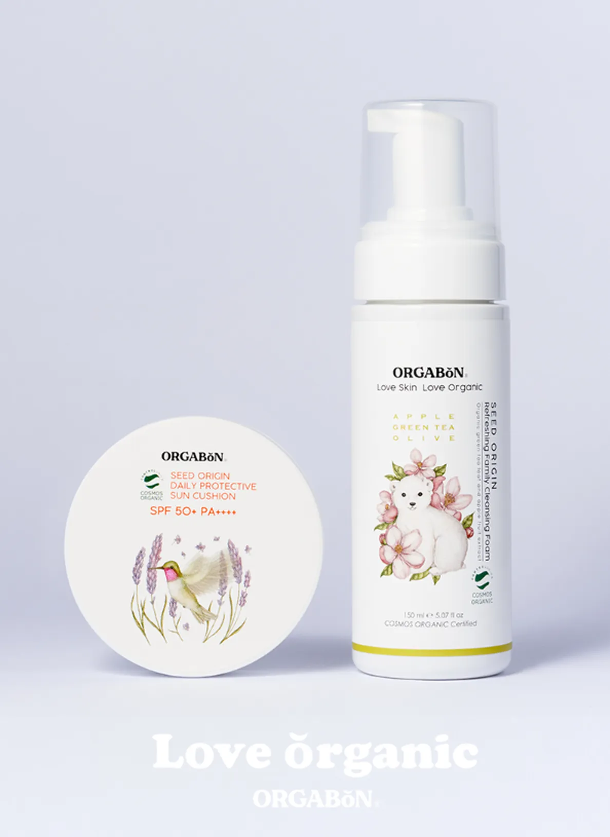 ORGABON Sun Cushion 15g & Cleansing Foam 150ml Set