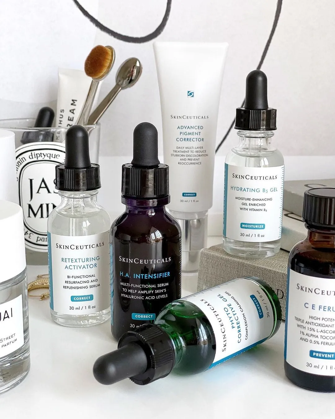 SKINCUETICALS Facial Rejuvenation Serums - Corrective Phyto, Hydrating B5 Moisturizer, H.A Intensifier, CE Ferulic & Phloretin CF